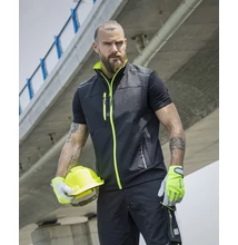 VISION mellény softshell fekete/sárga 4XL