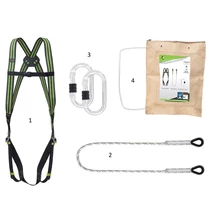 Zuhanásgátló szett FA8000100 (testheveder, kötőelem, 2db karabiner)