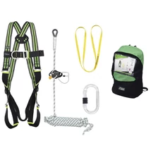 Zuhanásgátló szett FA8010500 (testheveder, 10m kötél, kötélfogó zuhanáscsillapítóval és karabinerrel)