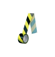 Jelzőszalag öntapadós,  jobb oldali, sárga/fekete, 60mmx66m