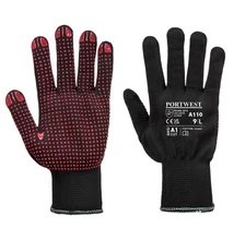 A110 Nylon fekete/piros kesztyű PVC Pontozott XL/10