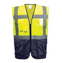 C476 Jól Láthatósági Vezetői Mellény Sárga / Navy XL