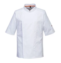 C738 MeshAir Pro rövid ujjú séfkabát Fehér M