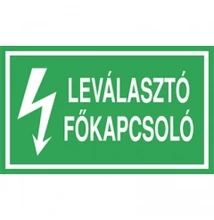 Leválasztó főkapcsoló Vinil matrica 100x60