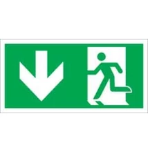 Menekülési út le (bal, ISO) Vinil matrica 1 ív (20 db 20x20mm )