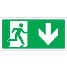 Menekülési út le (jobb, ISO) Vinil matrica 1 ív (20 db 20x20mm )