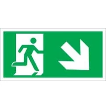 Menekülési út jobbra, lépcsőn le (ISO) Vinil matrica 1 ív (20 db 20x20mm )