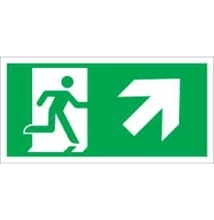 Menekülési út jobbra, lépcsőn fel (ISO) Vinil matrica 1 ív (20 db 20x20mm )