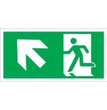 Menekülési út balra, lépcsőn fel (ISO) Vinil matrica 1 ív (20 db 20x20mm )