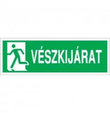Vészkijárat (felirat + piktogram, ISO) Vinil matrica 297x100