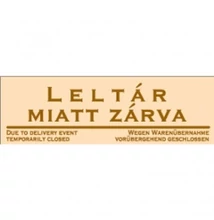 Leltár miatt zárva! (bézs/barna, három nyelvű) PVC Tábla 250x80