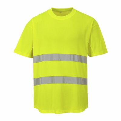 C394 Hálós láthatósági póló sárga XL