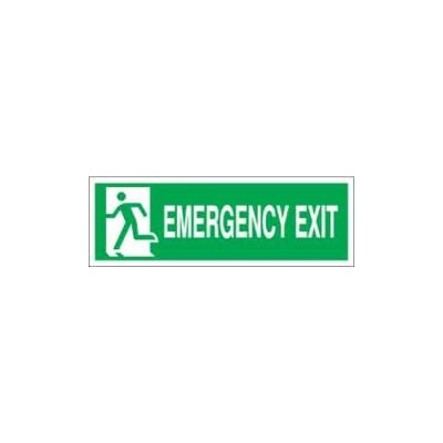 Emergency exit (felirat + piktogram, ISO) Vinil matrica 297x100
