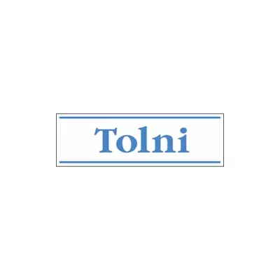 Tolni (kék/fehér, magyar nyelvű) Vinil matrica 250x80