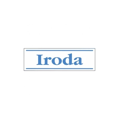 Iroda (kék/fehér, magyar nyelvű) Vinil matrica 250x80