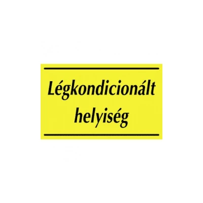 Légkondicionált helyiség (belül ragasztható) Vinil matrica 160x100