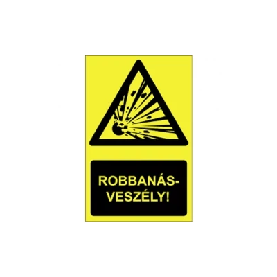 Robbanásveszély! Vinil matrica 160x250